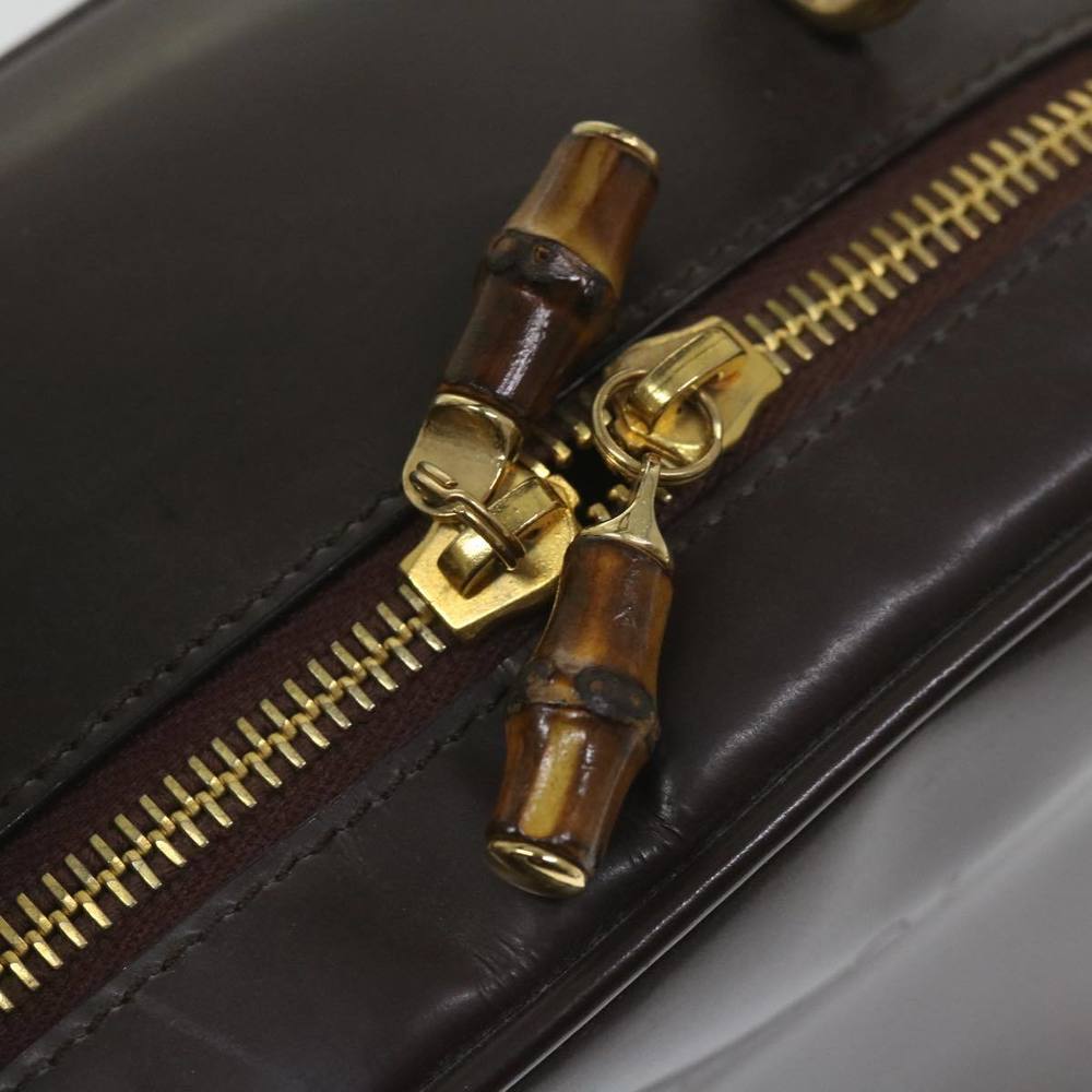 GUCCI Hand Bag Enamel 2way Brown 001 270 0323 Auth 59717 - Picture 9 of 16